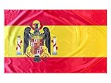 Durabol Bandera de España Escudo Aguila de San Juan Española Preconstitucional 150 x 90 cm Satén (1945-1977)