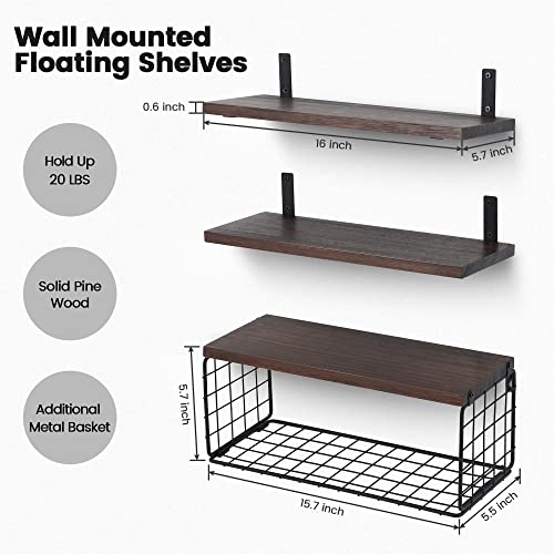 Bathroom Shelves Over Toilet Wall Shelves Floating Book Shelf For Wall Decor Bathroom Shelves Wall Mounted Floating Shelves For Wall Restroom Farmhouse Bedroom Decor Bathroom Furniture Wall Organizer #TOP2