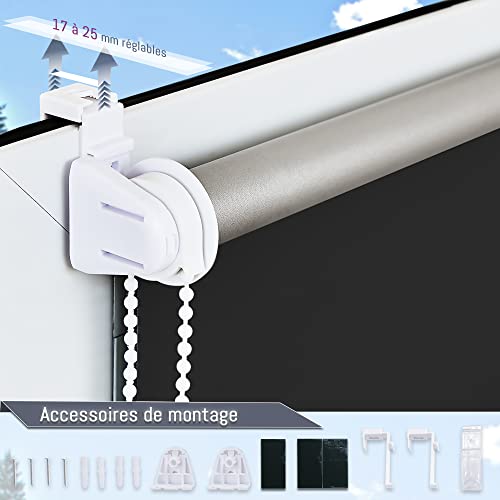Store occultant isolant thermique sans perçage pour chambre