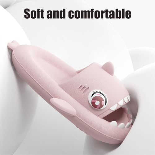 Zureto Big Eye Shark Slides, Original Cute Funny 3D Big Eye Shark Cartoon Animal Slippers Sandals2