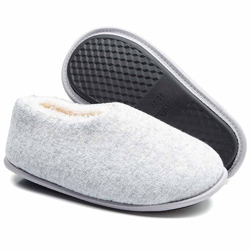Pantufa Sapatinha Ante Derrapante Forração de Pelo 100% Poliéster (41/42, Cinza)