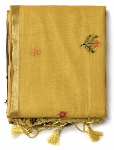 Generic gold maheshwari silk saree – image 2