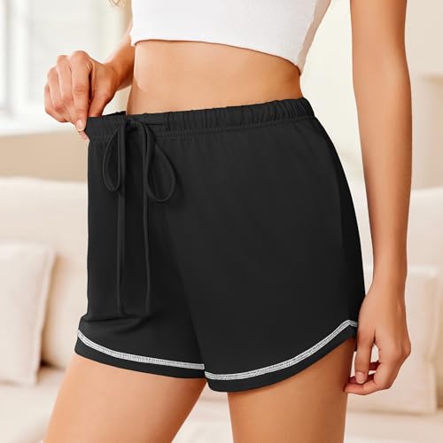 Image of Ekouaer Pajama Shorts for Women 2026 Soft Sleep Shorts Casual Lounge Shorts Comfy Pj Bottoms with Pockets