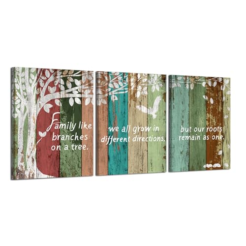 Welmeco Sweet Home Canvas Wall Art Family Like Branches on