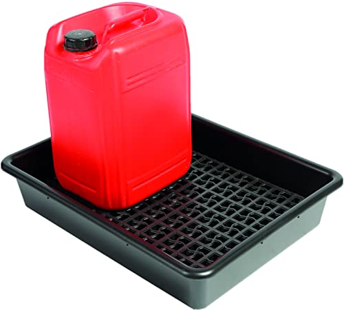 Image of Bunded Drum Trays from The Lean Centre. 2 x 25L Container Drum Tray Container Stand with removable Base Grid. Stores up to 2 x 25L drums or several smaller containers.