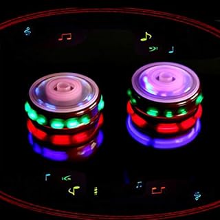 Magic Music Spinning Top Toys Gyroscope with Colorful Flash Light-emitting Red Laser Line for Boys Children Kids Girls 2PCS