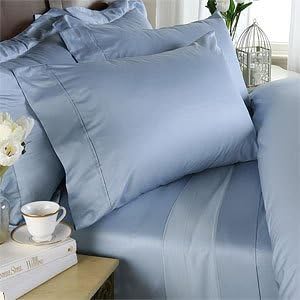 Elegant Comfort 1800 Thread Count - Wrinkle Resistant - Egyptian Quality 3pc Duvet Cover Set, Solid, King/Cal-King, Light Blue/Aqua