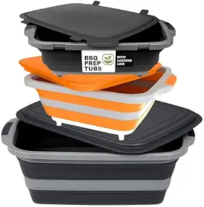 3 piezas tubas plegables para BBQ con tapas miniatura 1