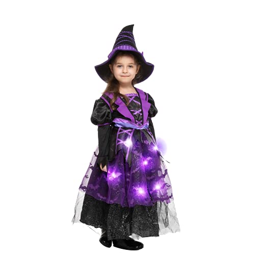 Spooktacular Creations Child Girl Purple Witch Costume Bat Skirt For Halloween (Medium (8-10Yr)) #TOP4