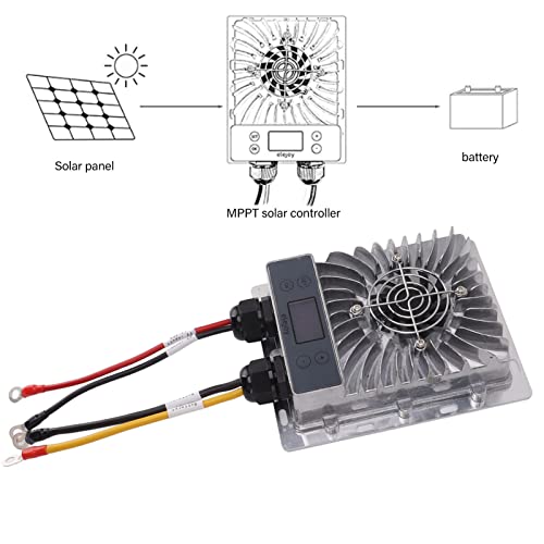 600W Buck MPPT Solar Charge Controller,Solar Controller,10‑30V Adjustable Solar Panel Regulator with LCD Display Adopts Mppt Maximum Power Point Tracking Technology