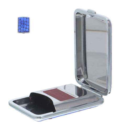 CALLARON Portable Metal Match Holder with Striker, Matchstick Case, Blue Airtight Windproof Compact Box for Camping, Home, Outdoor Survival