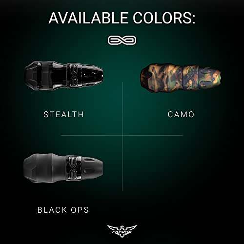 Fk Irons - Exo Shadow Camo + 2 Powerbolts 4.0Mm Stroke - Rotary Tattoo Machine Pen With Rca Wired & Wireless Connection, Includes 2 Powerbolts Tattoo Battery Power Supply #TOP4