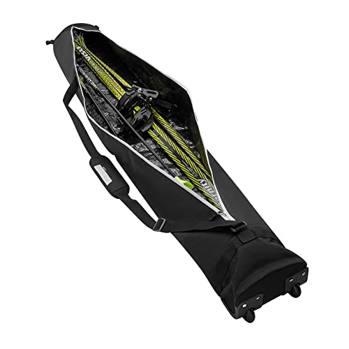 AzReference Ski Bag with Wheels, Roller Bag Wheeled Ski Bag for Air Travel Store & Transport Snowboard Up to 190 cm - Thumbnail 2
