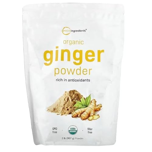 Organic Ginger powder, 2lbs (32oz) | Premium Source for Spice & Seasoning | Great for Baking, Cooking & Tea | Additive Free, Non-GMO, Bulk Supply