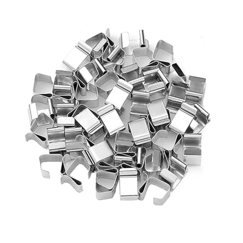 Zkbszn Pack of 50 Gutter Clips for Lights Metal Hooks Outdoor Hooks Light Mounting for Christmas Decoration