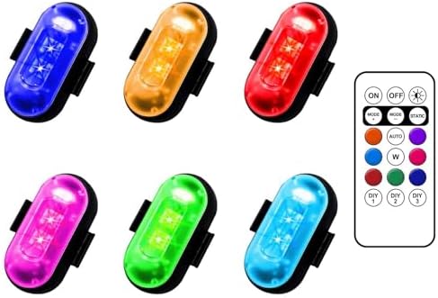 Wireless LED Strobe Lights with Remote Control,USB Charing 8 Colo...