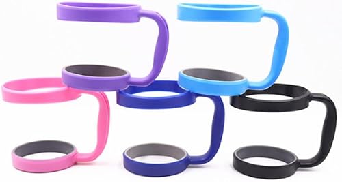 Miniatura 9 de Cabilock 5 colores antideslizante ajustable para vaso, mango de viaje de acero inoxidable de 30 onzas para taza, vaso de viaje, negro