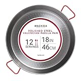 Machika Polished Steel Paella Pan 18 inch (46 cm)