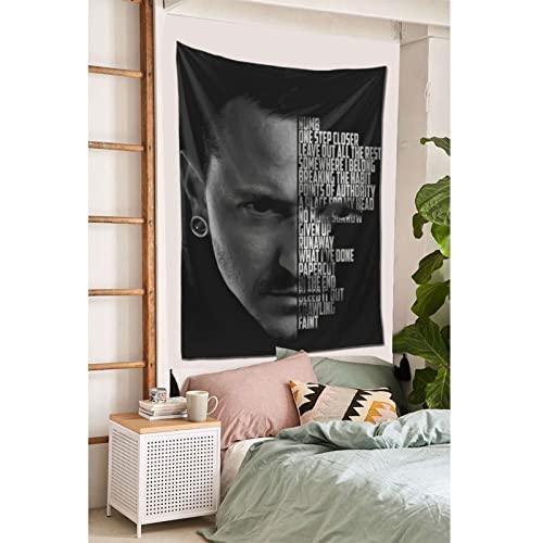 Chester Bennington Tapestry Wall Hanging Art Decoration For College Dormitory Room Home Living Room Backdrop Poster Gift 60X40In #TOP3