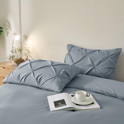 VACVELT 2pc Light Gray Pintuck Pillow Shams King, Envelope Closure by VACVELT - Used condition - Image 6