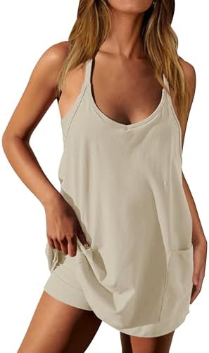 VIUTIL Vestido Atlético Feminino Hot Shot Mini Shorts Embutidos Macacão De Treino Verão 2025 Roupa D...