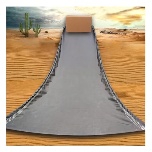 Waterproof Cargo Handling Chute, 23.6in Diameter 19-97.8 Ft Long Tear-Resistant Canvas Loading/Unloading Chute for Construction Debris Warehouse Truck Packages(Dark Gray and Green,1.35x5.8m)