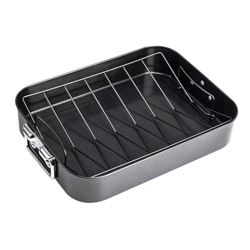 Grille de four en de 40 cm avec plat à rôtir rectangulaire inox - 2