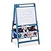 Produktbild Relaxdays Standtafel Kinder, 2 in 1, Kindertafel mit Papierrolle & Körben, HxBxT: 94 x 52 x 46,5 cm, Kreidetafel, blau