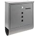 Produktbild PrimeMatik - Briefkasten Postkasten und gerollte Zeitschriften für wallmount, metallische und grau
