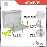 Stalflex | Obudowa CCTV RACK 19 cali 3U, Głębokość 180mm, Metal, Szary, Obciążenie - 40kg | Szafa CCTV Rack 19 cali, Urządzenia Sieciowe, Serwerowe, CCTV, Szyna Rack, Obudowa Zamykana na Klucz