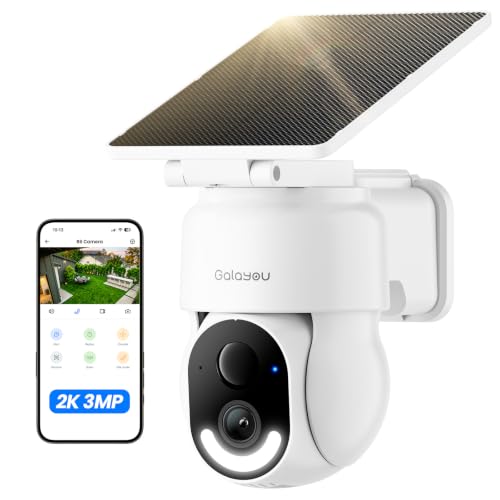 2K 3MP Camera Surveillance WiFi Exterieure sans Fil Sola GALAYOU