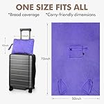 Tirrinia Travel Portable Blanket with Feet Airplane Office Poncho 4 in 1 Zippered Front Pocket Premium Cozy Fleece Blankets with Built-in Bag - Image 2