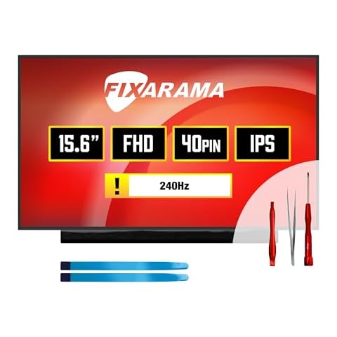 FIXARAMA Screen Replacement for Sharp LQ156M1JW03 Grade A+ 40pin 240Hz Matte FHD 1080p IPS 15.6" LED LCD Display with Tools Tape Cover