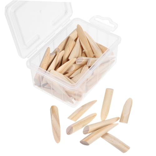 LIGIGWASH 50個 実木松材製ホールプラグ 家具用木ねじ穴隠しプラグ 傷補修と仕上げに 家具修理アクセサリー