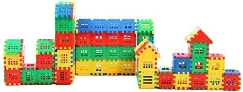 DEJUN Interlock Blocks Toys, Kids Building Blocks Set, Educational Toys, Construction Play Board Building Blocks, Recreational, Educational Conventional Toys Gift for Boys Girls (120 PCS)