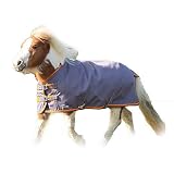 Shires Mini Highlander 200 Turnout Blanket - Grey/Orange, 39"