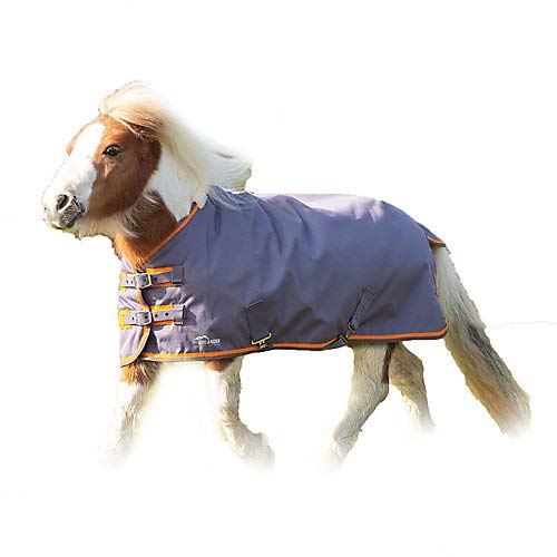 Shires Mini Highlander 200 Turnout Blanket - Grey/Orange, 39" #TOP17