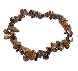 Splitterarmband aus Tigerauge Trommelsteinchen. Die Trommelsteine haben eine gleichmäßige Größe und Farbgebung.