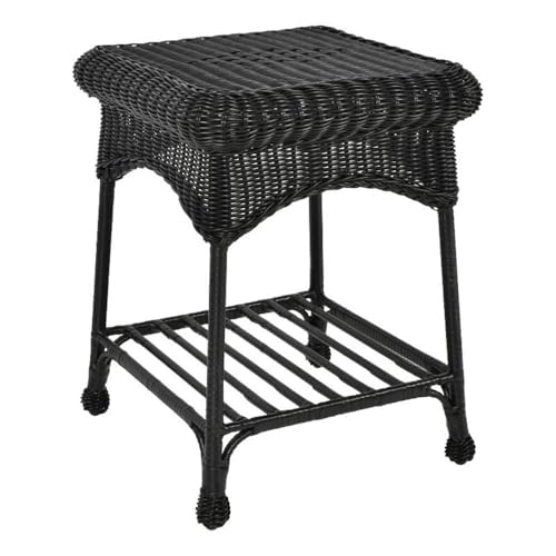 Outdoor Black Wicker End Table by Jeco - Used condition - US$76.04