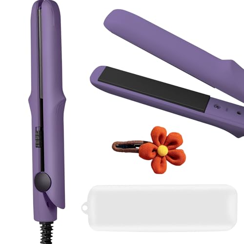 Devareon 2 in 1 mini Curling Iron, Pipiup Curling Iron, Dual Purpose Travel Tool for Styling Short Hair (Deep Purple)
