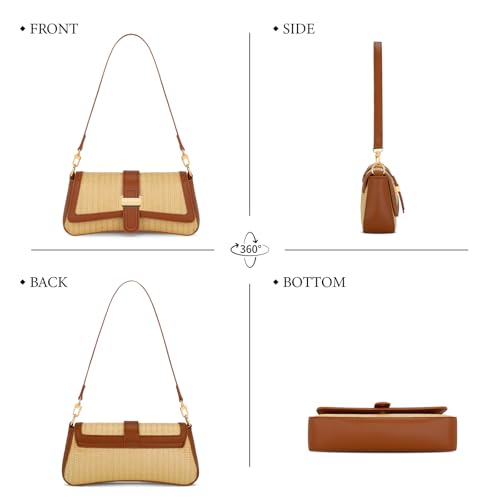 Image of KKXIU Shoulder Bag for Women Small Hobo Handbag Mini Retro Clutch Purses