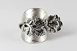  Rosenblüte Besteckschmuck Ring, ca. 63 (20) Ring aus Besteck