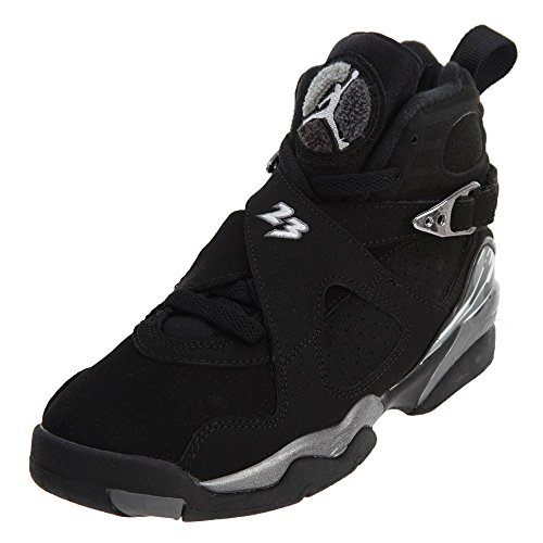Image of Nike Jordan Kids Jordan Air Jordan 8 Retro Bg Black/White/Lt Graphite Basketball Shoe 6 Kids US