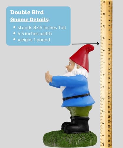 Gnometastic-Middle-Finger-Gnome-845in-Tall-The-Original-Double-Bird-Garden-Gnome-Statue-Outdoor-Funny-Gnome-Decoration-and-Lawn-Ornament Gnometastic Middle Finger Gnome 845in Tall The Original Double Bird Garden Gnome Statue Outdoor Funny Gnome Decoration and Lawn Ornament