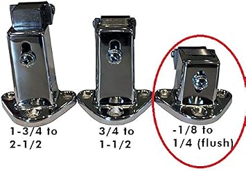 Kason Complete Latch Kit - Kason 58 - Flush Mount with 1/8 to 1/4 Flush Strike Offset - Chrome Finish - Door Closer