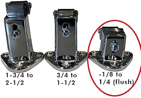 Kason Complete Latch Kit - Kason 58 - Flush Mount with 1/8 to 1/4 Flush Strike Offset - Chrome Finish - Door Closer