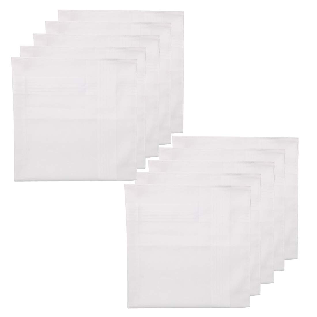 Y&G Men's Fashion Fitted Mens 10 Pack Handkerchiefs Set Fitted Design