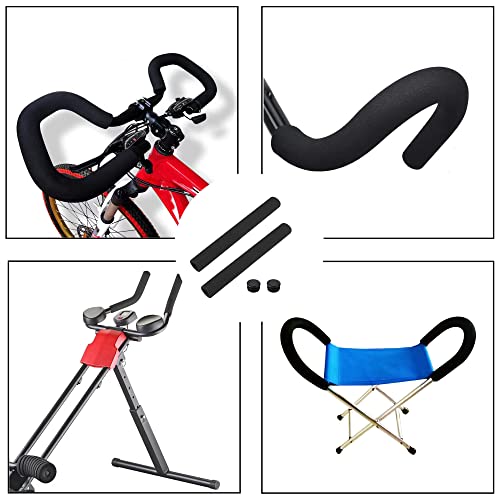 Rrina 2Pcs Foam Tubing for Trekking Mountain Bike Road Bike Butterfly Handlebar fitness equipment，ID 0.79in/20mm, OD 1.26in/32mm, Length 19.7in/500mm