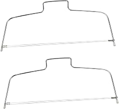 WATIIFUFU 2pcs Adjustable Double Line Cake Slicer Tool Stainless Steel Cake Cutter and Toast Slicing Guide for Even Cutting Essential Baking Utensil for Weddings and Birthdays