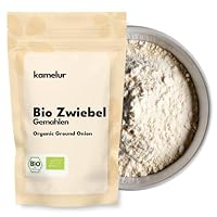 100% NATUREL: Vous recevez nos oignons séchés et finement moulus, issus de la culture biologique contrôlée et garantis sans aucun additif. Cette épice universelle promet un goût d'oignon incomparable sans brûlure gênante dans les yeux quand on coupe ...